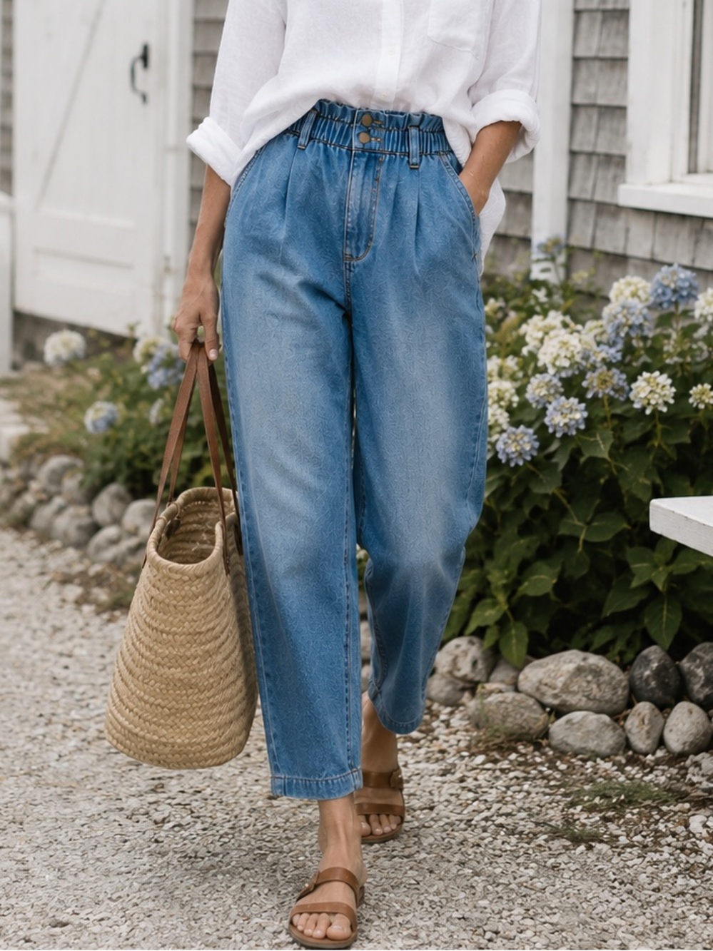 Universal Thread Paperbag Mom Jeans Relaxed High Rise Denim 8 10